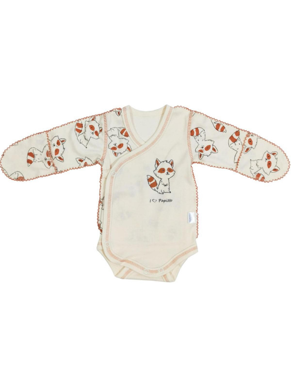 Боди с запахом с з/ручками «Верные друзья» Енот Охра