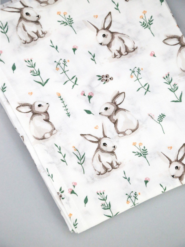 Пеленка муслиновая Зайка 100*130 см