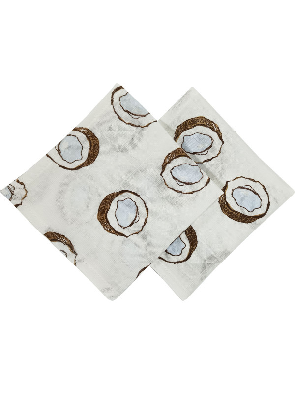  Салфетка муслиновая "Кокос" 30х30см в уп 2 шт