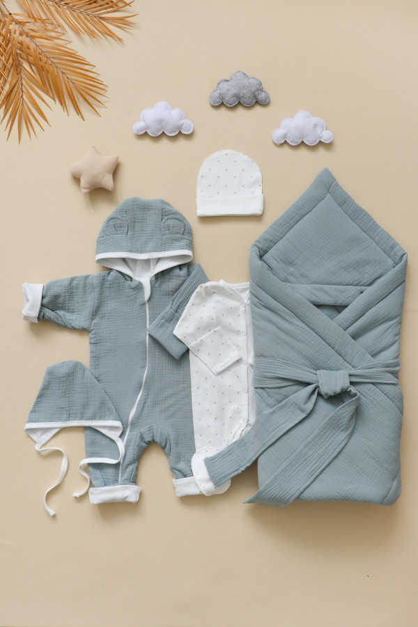 Комплект на выписку Лето Оливковый 