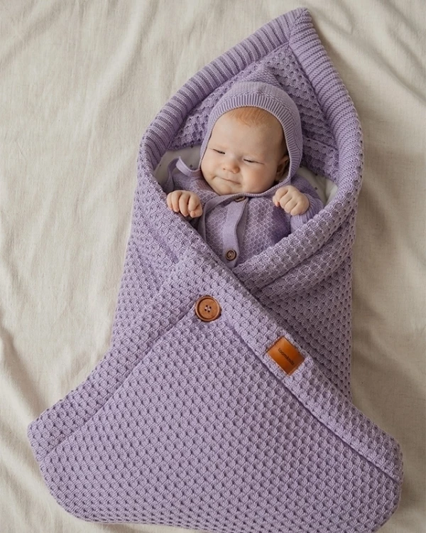 Конверт-одеяло Universal вязаный Лиловый