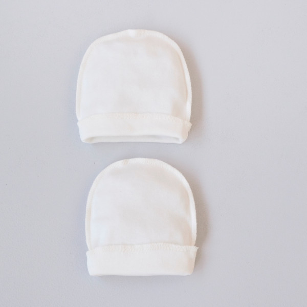 Шапочка легкая с отворотом, "Краски Детства", молочный 2шт/уп.