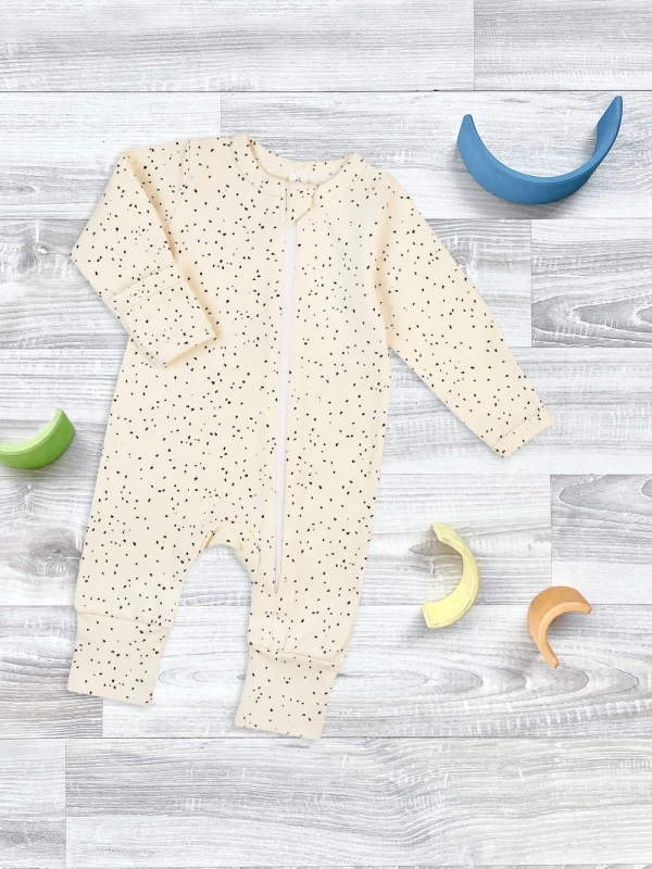 Комбинезон Mjölk Sleep and Play Шоколадная крошка, на манжетах