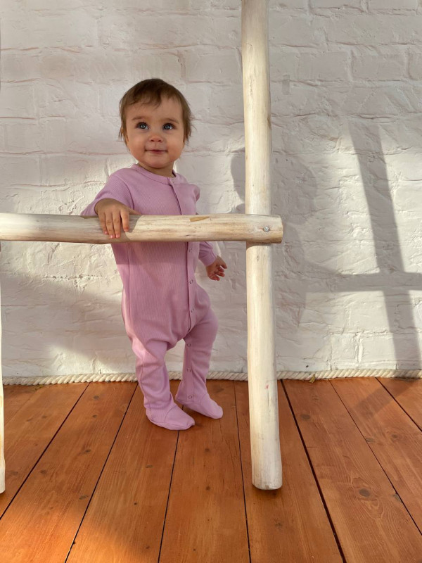 Слип Рибби на кнопках Лаванда