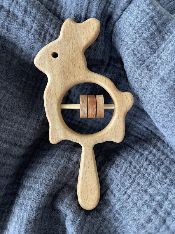 Погремушка ручная работа Зайка 