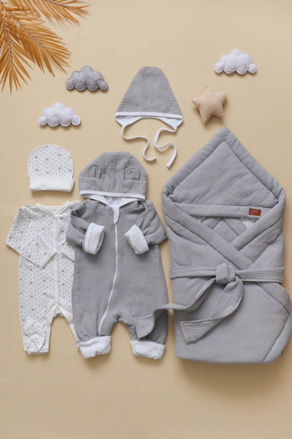 Комплект на выписку Лето Серый 