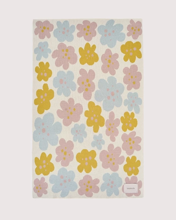 Плед с принтом "цветочки" Мультиколор