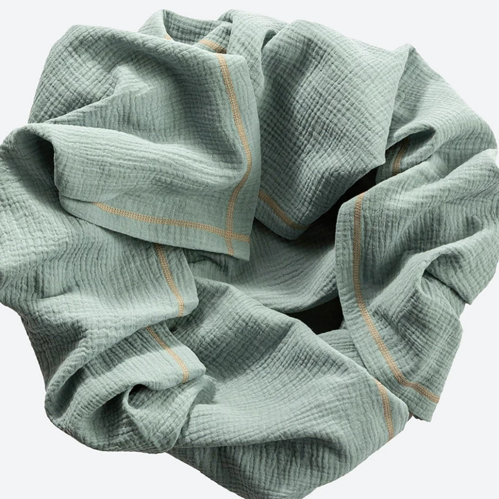 Плед-пелёнка Mjölk Mist Green из муслинового хлопка 100*100 см 