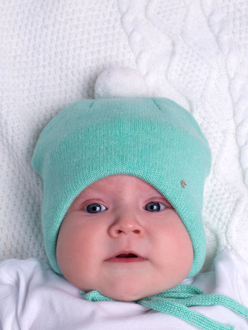 Шапка дет. "Витаминка-М" х/б подкл Мята 