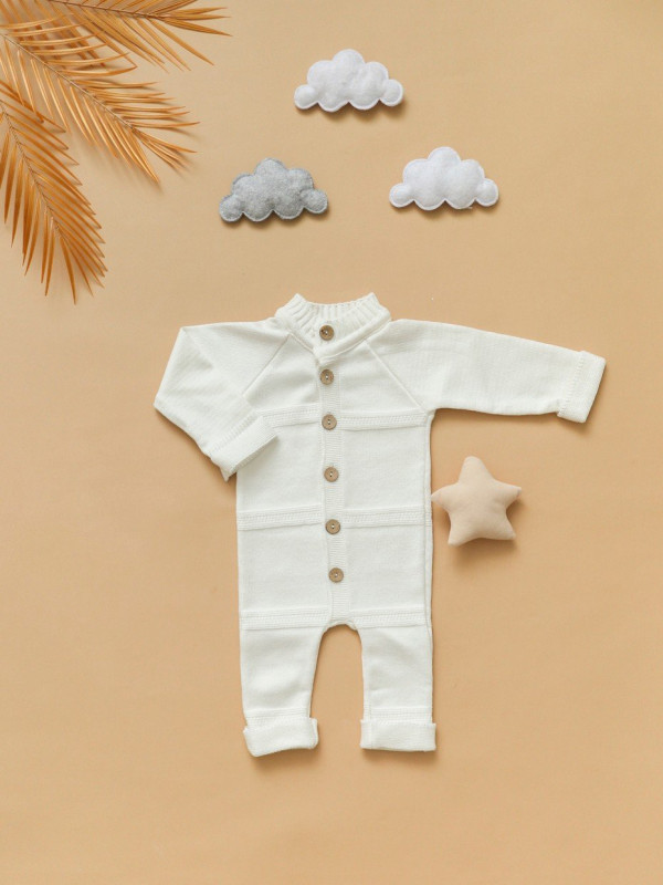 Комбинезон вязаный Молочный 