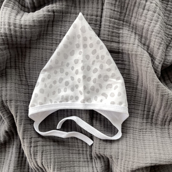 Чепчик Гномик Бело-серый