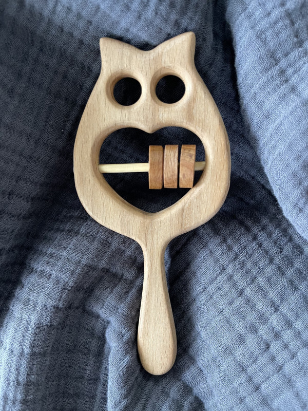 Погремушка ручной работы Сова 