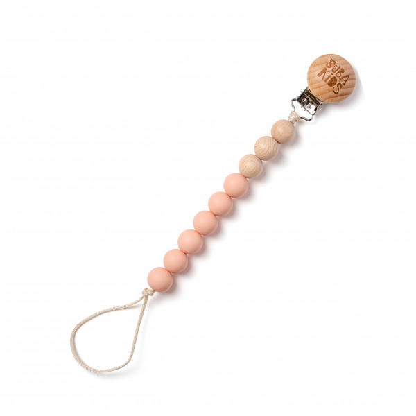 Держатель для пустышки Симпл Кремово-розовый 