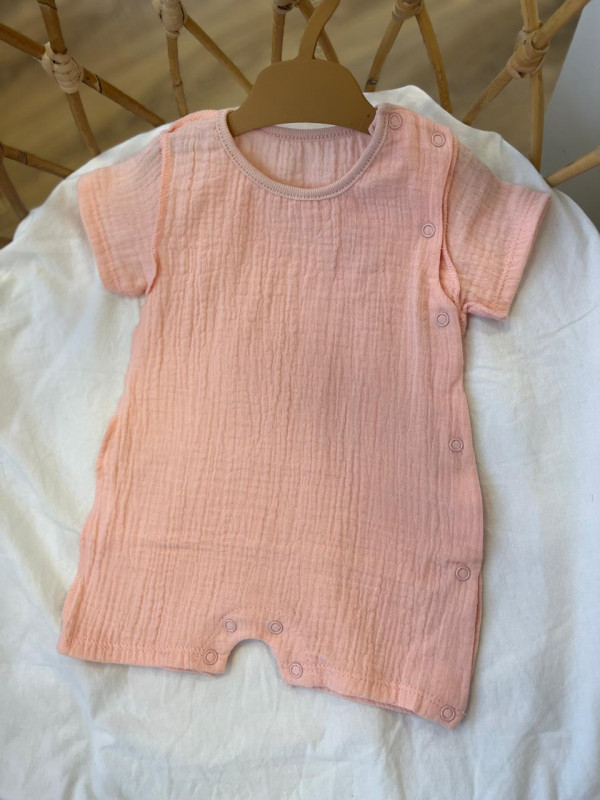  Песочник из муслина жатка однотон Розовый