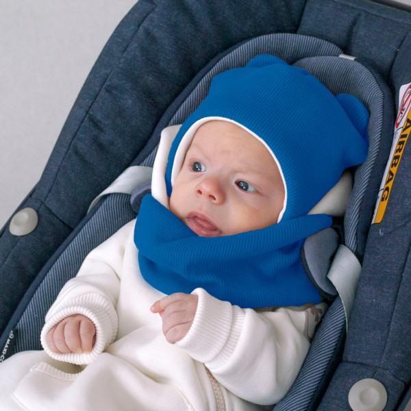 Комплект 2 предмета"Орсетто", шапка+снуд  Индиго