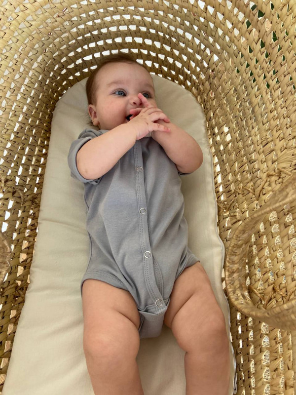 Боди короткий рукав Серый 