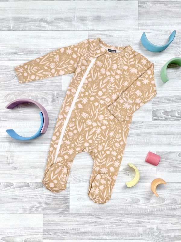 Комбинезон Mjölk Sleep and Play Caramel Flowers