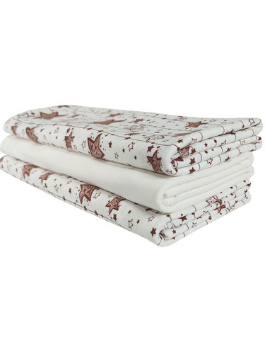 Пеленка трикотажная  90 х 130 см, Кулирка, 3 шт