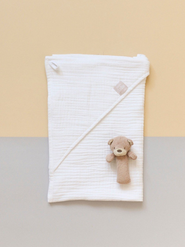 Муслиновый уголок для купания  Молочный 95*95 см