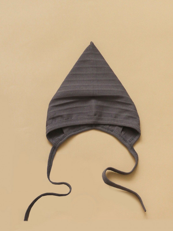 Чепчик из органического хлопка Темно-серый 