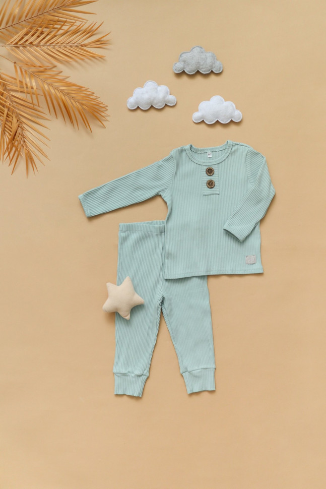 Комплект для малыша (кофточка и штанишки) Голубой 