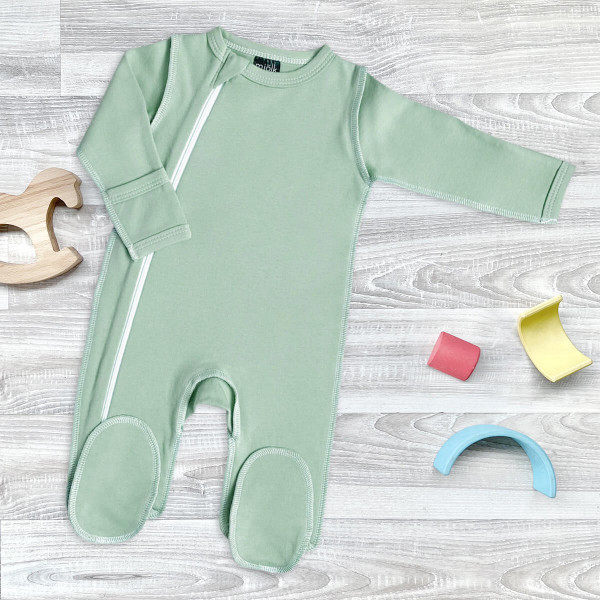 Комбинезон Mjölk Sleep and Play Magic Mint, швы наружу