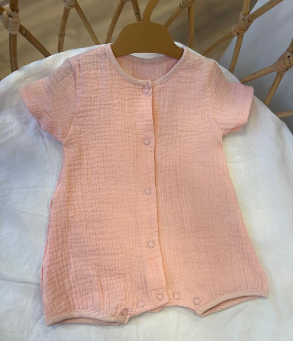  Песочник из муслина жатка однотон Розовый