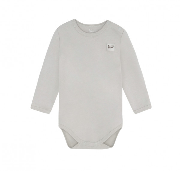 Боди с длинным рукавом Светло-серый 