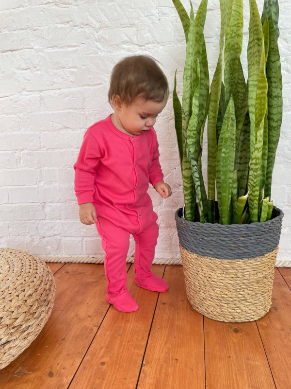 Слип Рибби на кнопках Фуксия