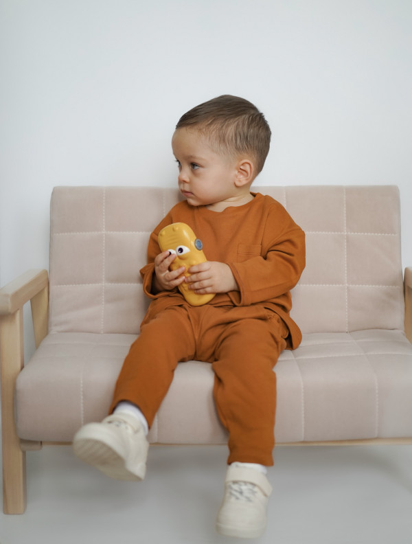 Трикотажные брюки Горчичный 