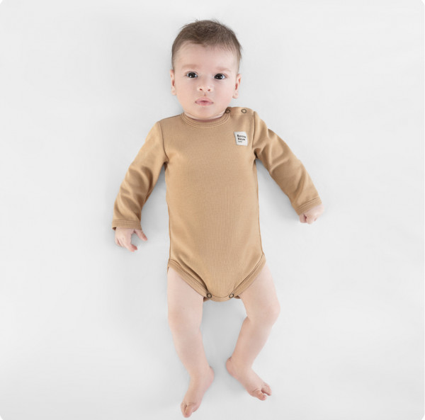 Боди с длинным рукавом Карамель
