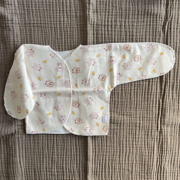 Распашонка фланель Совы беж