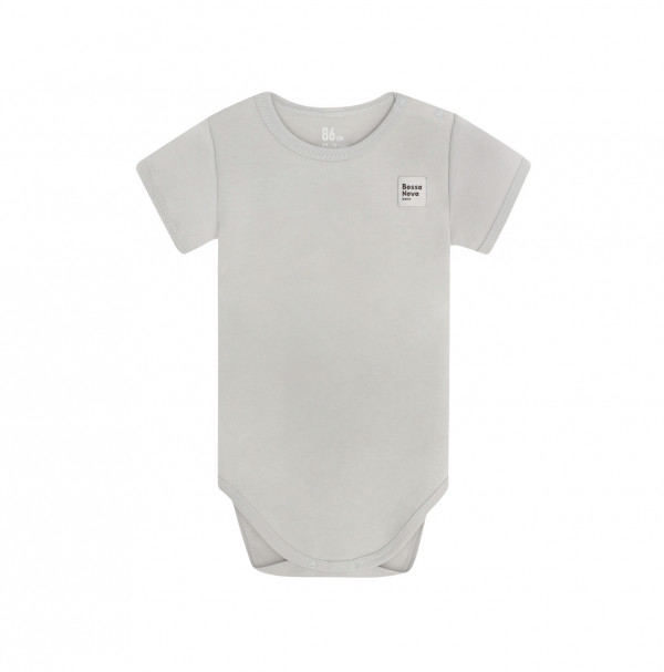 Боди короткий рукав Светло-серый 