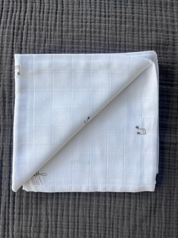  Муслиновая пеленка Ноты 80*80 см