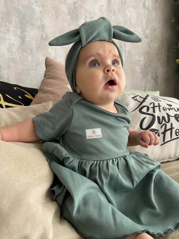 Боди-платье Хаки