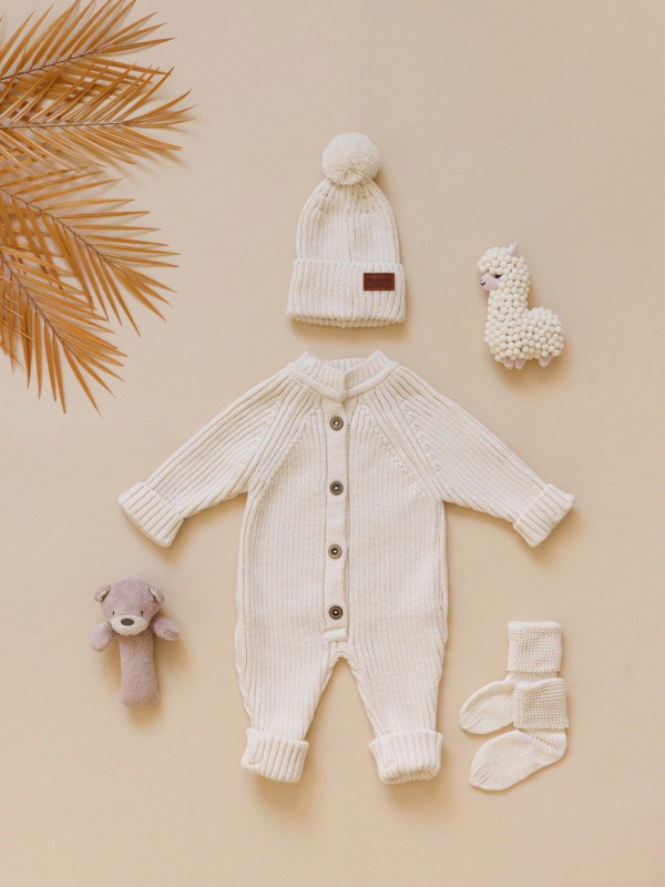 Комплект вязаный 3 предмета Капучино