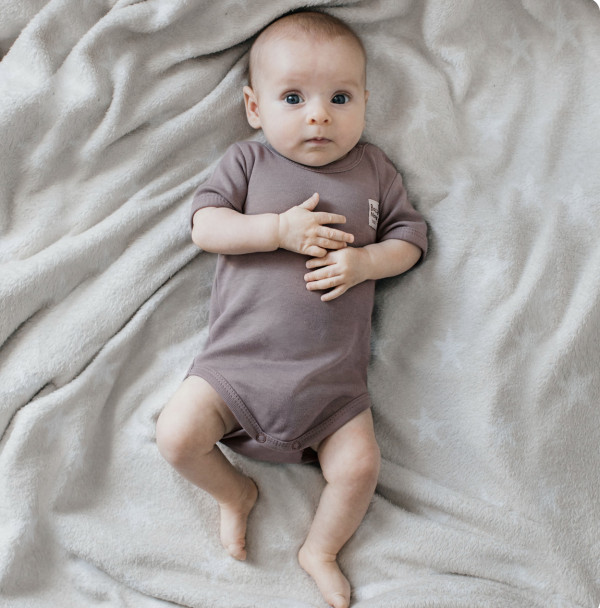 Боди короткий рукав Коричневый 