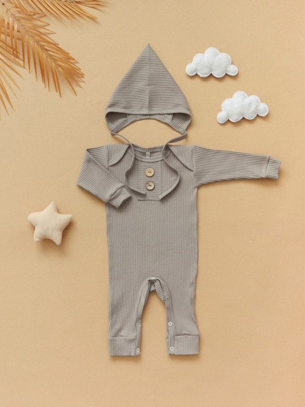 Комбинезон лапша для малыша Пепельный
