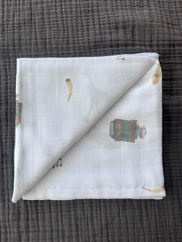  Муслиновая пеленка Музыкант 80*80 см