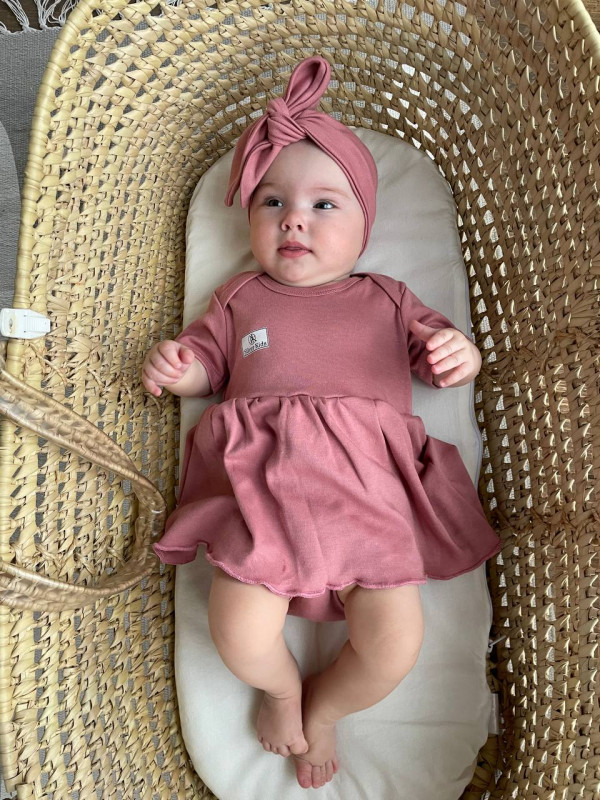 Повязка на головку Пудра 0-18 мес