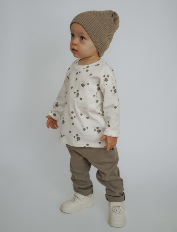 Комплект 2 лонгслива Серый/Ягоды 