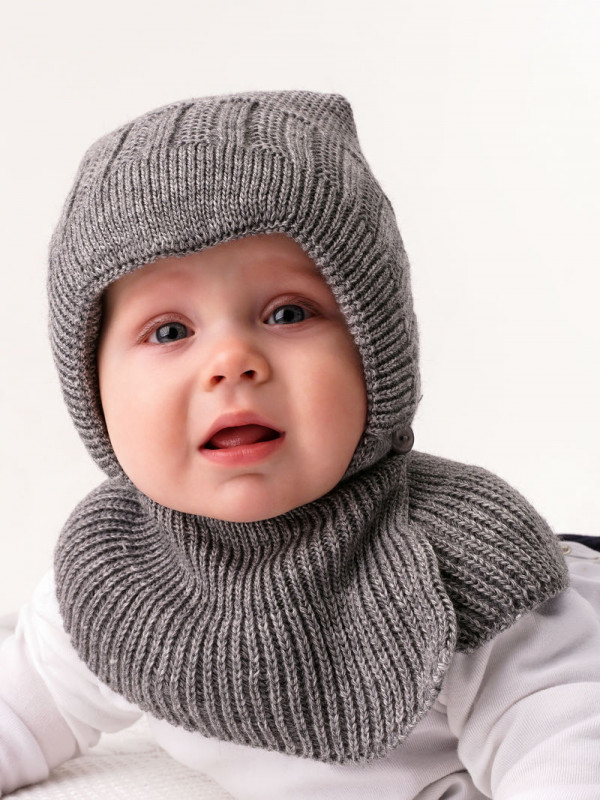 Шапка с манишкой хб подкл утепл Серый