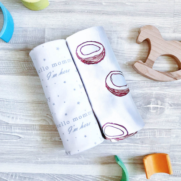 Сет из 2х пелёнок Mjölk Кокосы/Hello mommy 80*80 см 