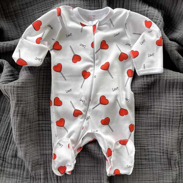 Комбинезон нательный для малыша Сердце 