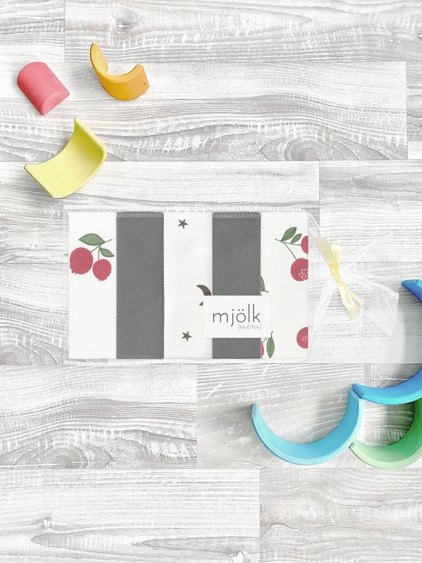 Набор платочков-слюнявчиков Mjölk Брусника 20*20 см 