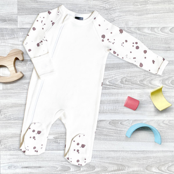 Комбинезон Mjölk Sleep and Play Кляксы, с рукавом реглан