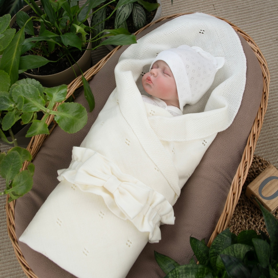 Комплект на выписку 4 предмета "Новый Конфетти", молочный, лето