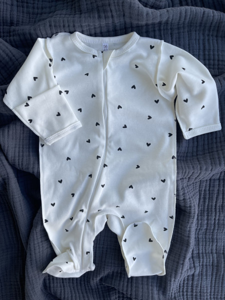 Слип на молнии Черные Сердца 