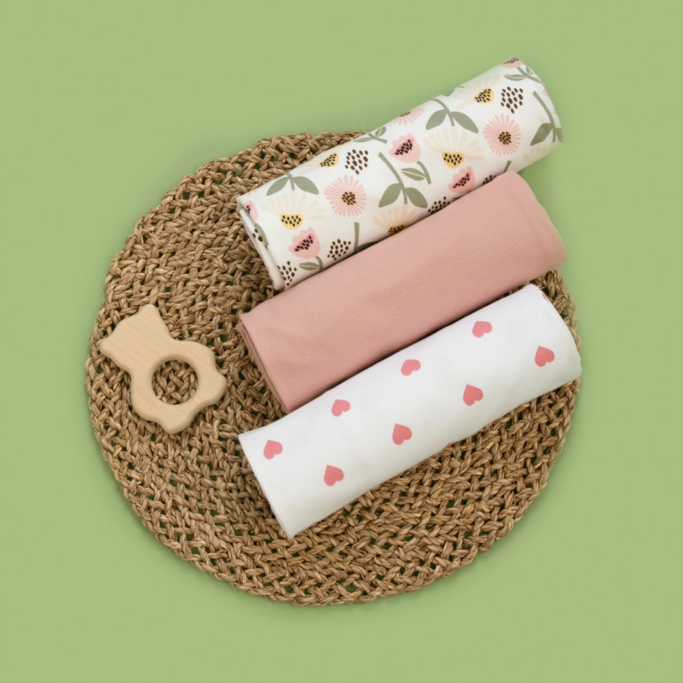 Пеленка 90-90см, "Любимые ромашки" 3шт/уп.