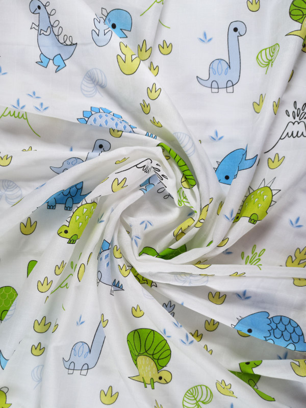 Муслиновая пеленка Динозавр 100*130 см